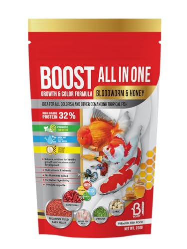 Image of Boost All-in-One Fish Food | Small Pellets | Complete Daily Nutrition for All Aquarium Fish | 200 g