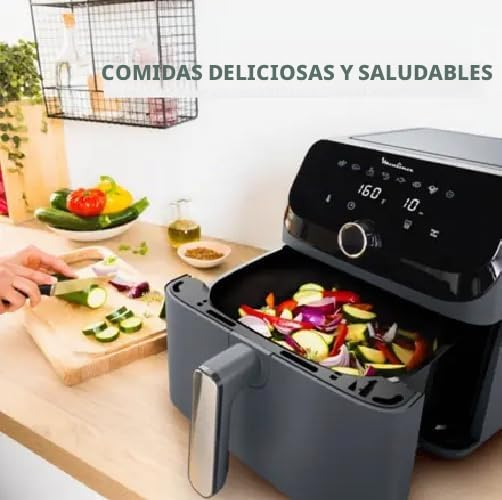 Moulinex Easy Fry Mega, Freidora de aire, capacidad extragrande 7,5 L, 8 programas preestablecidos, tamaño compacto, EZ855BF0