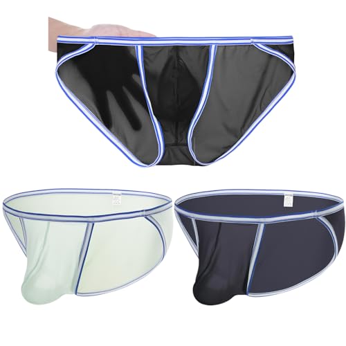 ZONBAILON Mens Ice Silk Underwear Breathable Pouch Moisture-Wicking