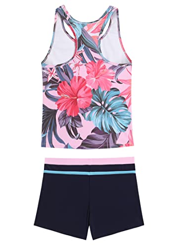 Image of Little Girls' Summer Swimwear Two Piece Boyshort Tankini Kids Swimsuit