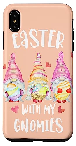 Carcasa para iPhone XS Max Cute Easter Gnome With A Bunny Funny Easter With My Gnomies