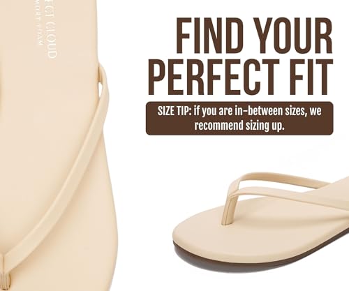 Image of Project Cloud Flip Flops for Women Footwear- Lightweight and Memory Foam Insole Sandals for Women 2026 - Durable Non-Slip Beach Essentials Flats for Women Sandals (Foundations)