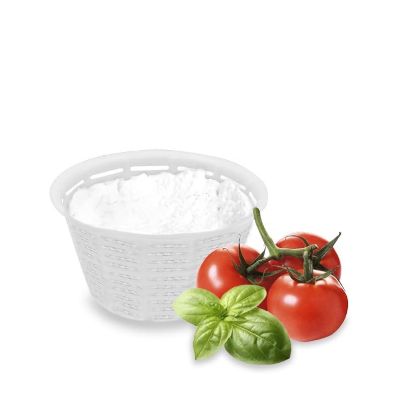VIRSUS 10 Fuscelle Per Ricotte Da 100g In Polietilene HDPE2 - Stampi Rotondi 65x55 Mm Per Formaggi Freschi Fatti In Casa - Made In Italy - 3