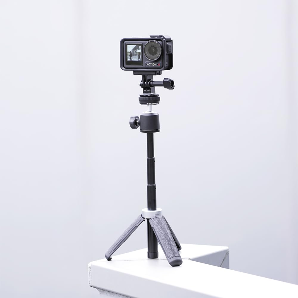 Amazon | DJI Osmo Action 5/4/3 用 MAXCAMミニ自撮り棒三脚ハンドルは 