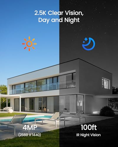 Image of ZOSI 4MP 2.5K PoE Add-On Security Camera Outdoor, 1440p Surveillance IP Camera for Home Security, 100ft Night Vision, AI Human Vehicle Detection, Two-Way Audio, Works with Our PoE NVR Only