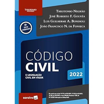 Capa do livro Código civil e legislação civil em vigor - 40ª edição 2022