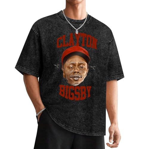 Clayton Music Bigsby Men's T-Shirt Short Sleeve Crewneck Shirts Casual Tees Novelty Shirts Black XL