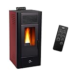 Poêle à granulés air Anita 11,6 kW Bordeaux Sannover