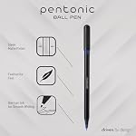 Pentonic Ballpoint Pens, 25-Pack, Assorted Ink Colors (Black, Blue, Red), 0.7mm Fine Point, Smooth Writing for Journaling, Note-Taking & Office Use, Smear-Resistant Ink, Lightweight Design