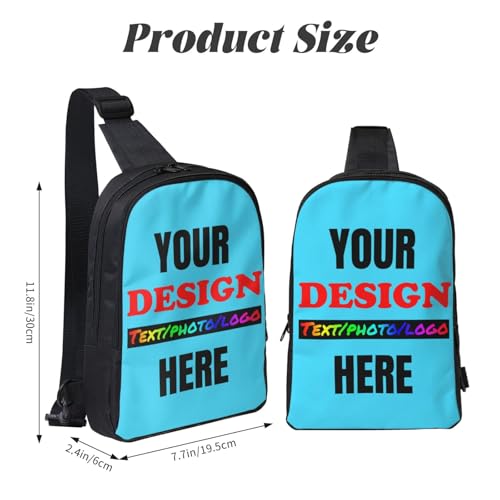 Custom Sling Backpack for Men Women Personalized Crossbody Sling Bag with Photo Logo Text Customized Shoulder Backpack for Sports Travel Leisure Outdoor3