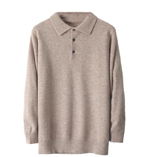 Men Lapel Pullover Long Sleeve Sweaters Loose Tops Knit Large Size Shirt