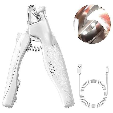 WWVVPET LED Pet Nail Clipper with Trapper Cover