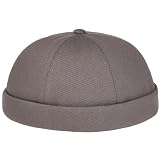 Enter the Complex® Docker Cap, Herren und Damen, 100% Baumwolle, Hafenmütze, Docker Mütze, Größenverstellbar mit Klettverschluss, Grau