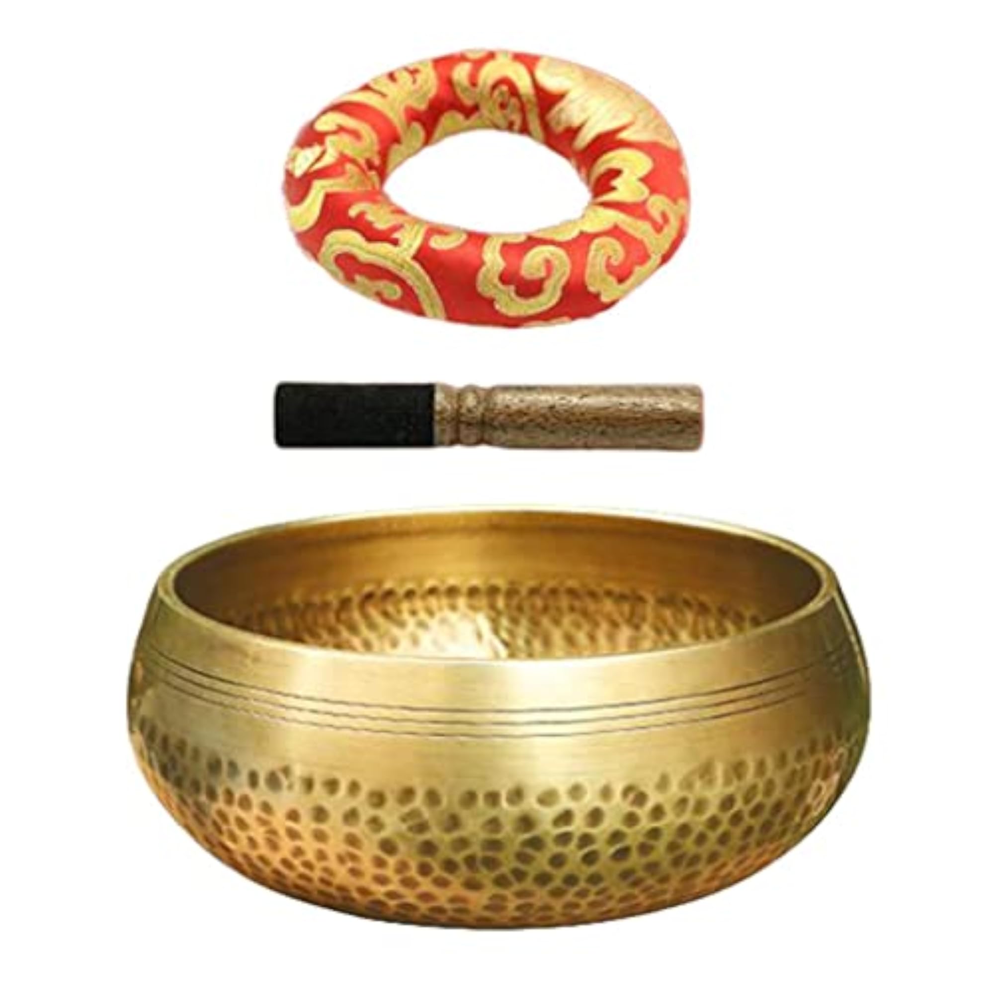 Copper Singing Bowl Set for Buddhist Meditation, Dia 11cm