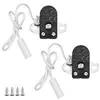 Hyakoz 2 Stück Einbau Zugschalter Mit Schnur Side Action Mini Zugschnurschalter 2A 250 V AC On-Off Schnurzugschalter Licht Schnurschalter mit Kordel