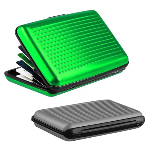 BBTO 2 Pieces Credit Card Holder Slim Mini Rfid Blocking