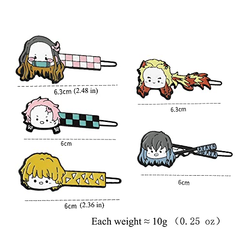 Anime Demon Hair Pins Slaye - Character Sword Kamado Tanjirou, Kochou Shinobu Weaponry Katana Hair Clips Gift For Women Jewelry #TOP4