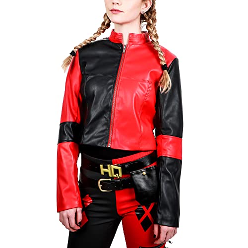 Bioworld Harley Quinn Faux Leather Moto Jacket