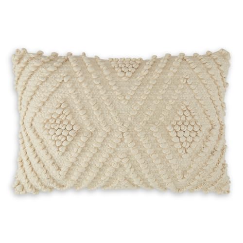Image of haus & kinder Embroidered Cushion Cover 12x18 Inch Set of 1, Cotton Decorative Throw Pillow Cover for Sofa, Couch & Living Room, Soft Breathable Rectangle Cushion Case for Home Decor