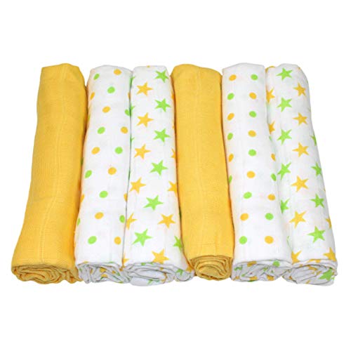 MuslinZ 6pk Baby Mussola Quadrati Panni Burp 100%