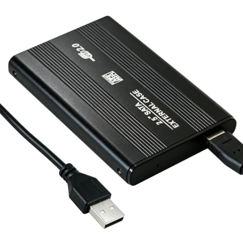 2.5�C���` SATA HDD/SSD�P�[�X USB2.0 �O�t���P�[�X �u���b�N �ő�4TB�Ή� Windows/macOS�Ή�
