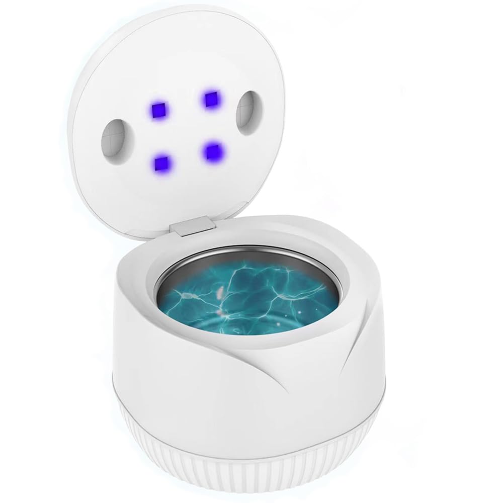 Detergente de fijador ultrasónico - limpieza de dientes ultravioleta, guardias nocturnos de limpieza de dentaduras, calibradores, preservativos, cabezales de cepillo de dientes, joyas