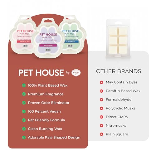 Image of One Fur All Pet House Scented Wax Melts for Warmer - Long-Lasting Pet Friendly Plant Based Soy Wax Melts - Apple Cider Pack of 2