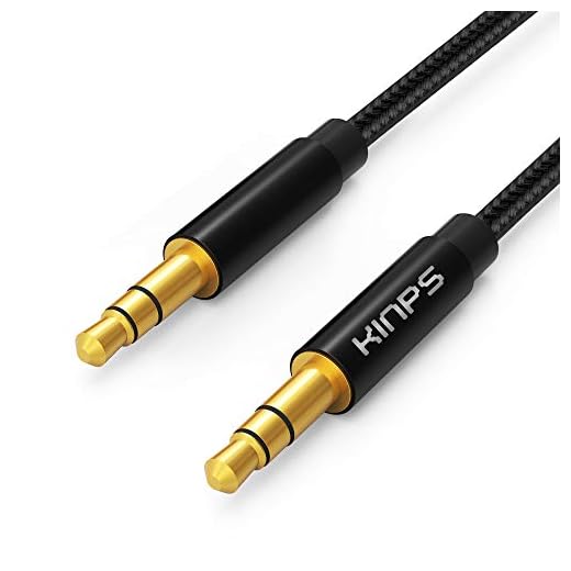 KINPS Audio Auxiliary Stereo Audio Cable 3.5mm Stereo Jack Male to Male, Stereo Jack Cord for Phones, Headphones, Speakers, Tablets, PCs, MP3 Players and More (10FT/ 3M, Black)