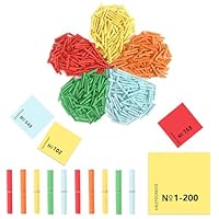 BEIMEIII 200 Stück Tombola Set Gewinnlose 1-200 Lose Treffer Tombola Tombola Lose Gewinn Röllchenlose Bunt Gemischt Gewinnlose Nummeriert für Vereinsfest Party und Freizeit Alljährliche Tombola
