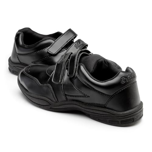 Image of SCHOOL BIRDS Kids Unisex School Uniform Black Shoes Oxford Shoe for Boys and Girls