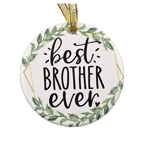 Julius Thomson Personalized Ornaments for Brother, for Brother from Sister, Brother Gift, Best Brother Ever Ornament