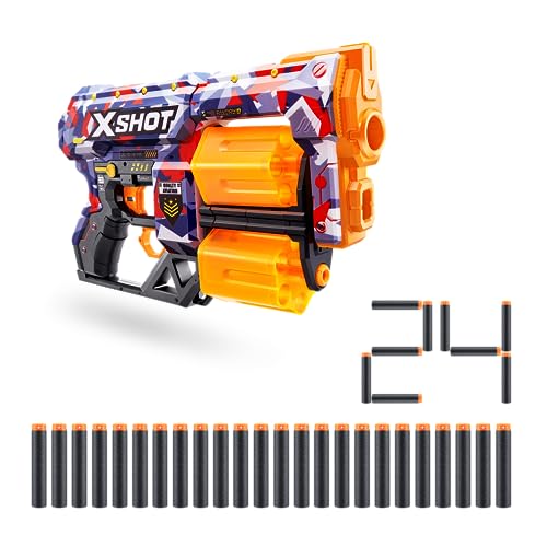 XSHOT Skins Malice Dread, 12x Schaumstoffdarts mit Air-Pocket-Technologie