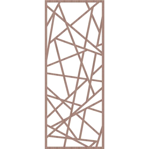 Image of Conway Decorative Pierced Fretwork Wood Wall Panels, 29 3 /8 inchW x 74 3 /8 inchH x 3 /8 inchT, Walnut