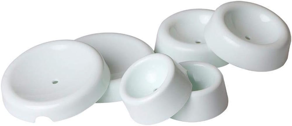 GUAngqi Flower Forming Cups, 6Pcs Button Shapes Fondant Forming Cups Flower Drying Moulds Flower Cup Holder Cake Decor Drying Gum Paste Fondant Cookie Tool