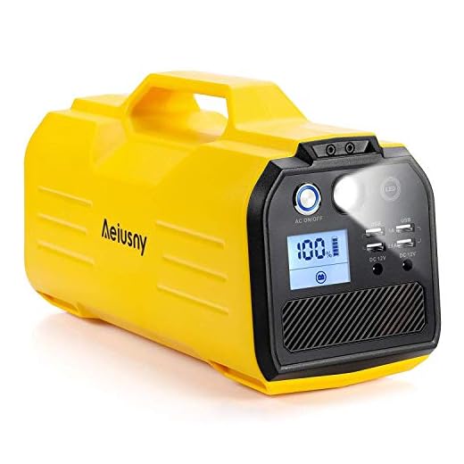 Aeiusny 296Wh Portable Solar Generator Rechargeable, Backup Battery Generator with 110V AC Outlet, 12V Car, USB Output Off-Grid Power Supply for CPAP Camping Emergency