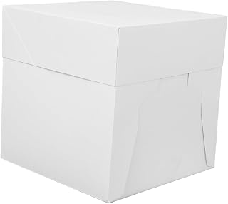 Mobestech Caja De Pastel Pastel Bandeja Para Hornear Recipiente Para Pasteles Cajas De Panadería Cajas De Embalaje De Pasteles Blanco Papel
