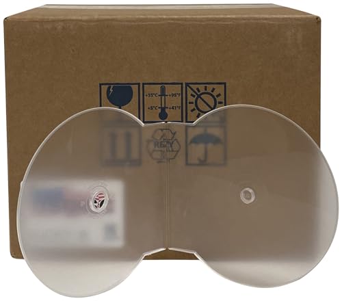 USDISC Clamshell Cases Economy, Single 1 Disc, Clear, Pack of 2000