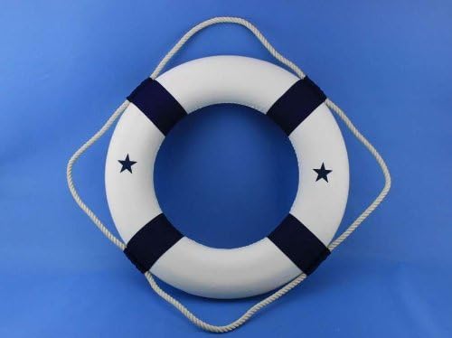 Hampton Nautical Lifering, 20", Blue