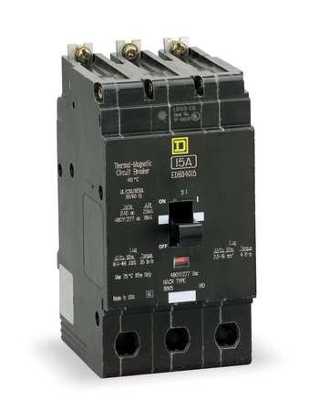 Square D Circuit Breaker, 50 Amp, 3-Pole, Edb34050 #TOP27