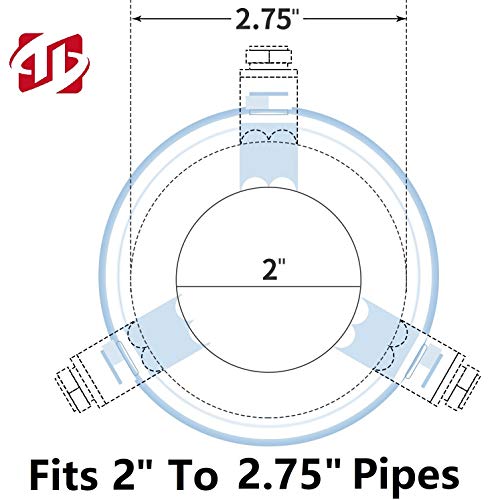 Tritrust Exhaust Tip, 2-2.75 Inch Inlet Adjustable, Fit 2''/2.25''/2.5''/2.75'' Outer Diameter Tailpipe, 3.5''Outlet 6''Long Muffler Tip, Chrome Stainless Steel Car Truck Tail Tip #TOP4