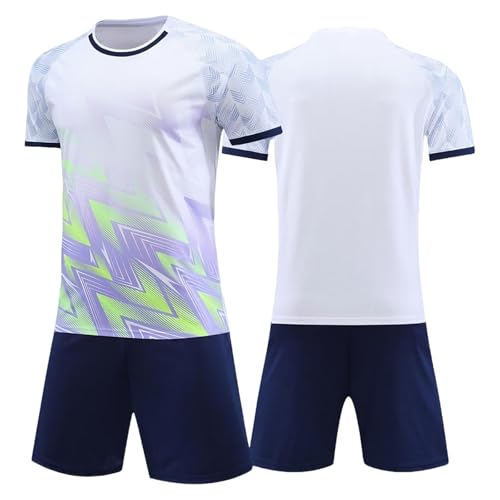 Tokeya Maillot de Foot Enfant Garçon Séchage Rapide Ensemble Tenue Football Basket Respirant Entrainement T-Shirt et Shorts 2 Pièces Survêtement Vêtement de Sport...
