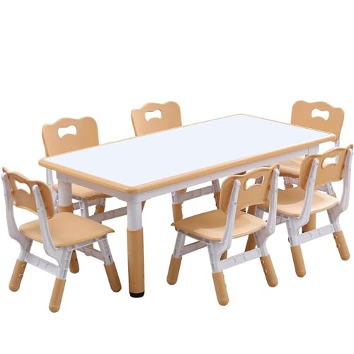 Kids Table and Chairs Kids Table 6 Chairs Kids Table and Chair Set Toddler Table and Chairs Kids Table and Chair Set 5 8 Year Old with 4 Leg Covers 12 Color pens