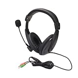 HDE Stereo Over Ear Pro Gaming Headset with Microphone for PC w/ In-Line Volume Control