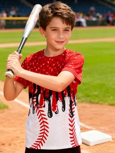 Image of uideazone Tshirts for Boys Kids Short Sleeve T-Shirt 3D Graphic Tee Shirts Tops Clothes 4-16 Years