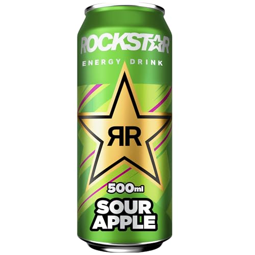 Rockstar Energy Drink Sour Apple Geschmack - Saures, koffeinhaltiges Erfrischungsgetränk für den Energie Kick, EINWEG (12 x 500ml) (Verpackungsdesign kann abweichen) 3