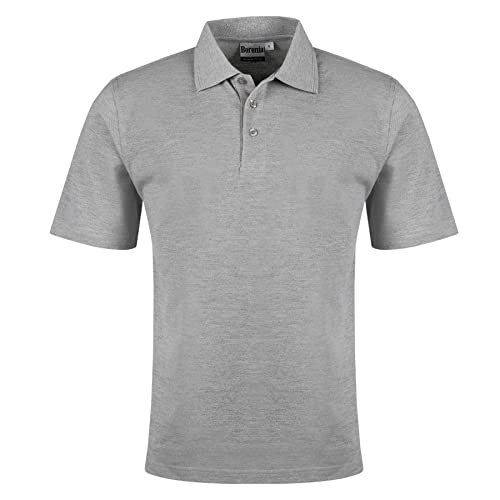 Image of Style It Up Kids Boys Girls Casual Wear Polo Short Sleeve Plain Smart Pique Knit T Shirt Top (Grey, 8)