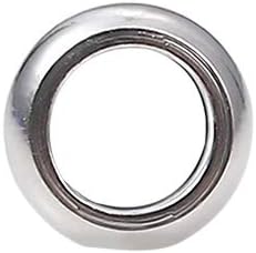 Miniatura 6 de Cuentas espaciadoras de acero inoxidable de 0.197 x 0.079 in Rondelle sueltas para hacer joyas de bricolaje, 100 unidades con agujero de 0.118