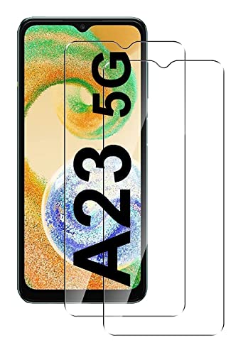 [2 Stück] Panzer Schutz Glas für Samsung Galaxy A23 / A23 5G Schutzfolie 9H Härte Folie kratzfrei Anti-Öl Glas Anti-Bläschen