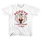 Offiziell lizenzierte Waren Popeye - Unisex-Baby Yam T-Shirt, 4T, White