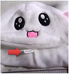 2 Pcs Plush, Fun Rabbit Hat Jumping bunny hat with Cute Funny Bunny Animal moving ears hat for Girls and Women Party Holiday Dressup Arita (Size : White)